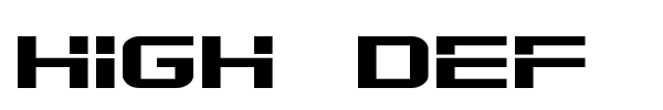 High Def font preview